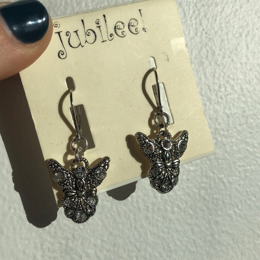 Angel Earrings with Rhinestones - Picture 3 of 3